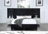 Damazy Black Velvet Queen Bed Model BD00975Q By ACME Furniture